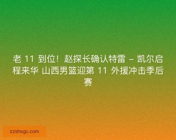 老 11 到位！赵探长确认特雷 - 凯尔启程来华 山西男篮迎第 11 外援冲击季后赛